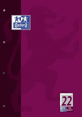 Obrázok produktu pre Oxford 100050344 Lin.22 - A4, 50 listov, 90 g/m2, 4 otvory