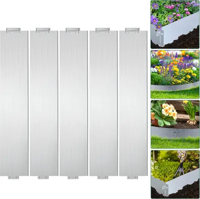 Obrázok produktu pre Jopassy Obruba trávnika Obruba záhonu Obruba cesty Kovová obruba Obruba záhonu Pozinkovaná palisáda 100x18cm 20m