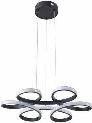 Zdjęcie produktu dla Lampa wisząca LED Burton czarna 40W Odcienie bieli 3200lm metal wym:120x52x52cm IP20 Reality