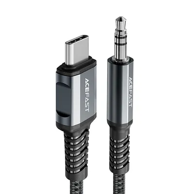 Image de Acefast Câble Type-C Câble audio 3,5mm mini-jack 1,2 mètre Adaptateur HiFi jack Adaptateur USB-C, gris