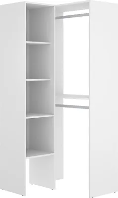 Produktbild von Eckkleiderschrank - Breite 79 cm - Weiß - FERDINAND