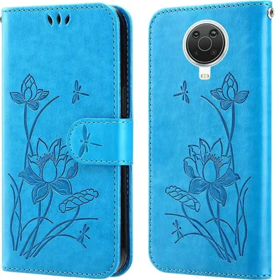 Produktbild von König Design Hülle kompatibel mit Nokia G10 / G20 Kunstleder Handyhülle - Handy Case Blau