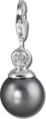 Produktbild von SilberDream Charm Anhänger Perle Zirkonia Perle 925 Echt Silber FC226S