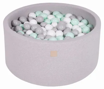 Image de Piscine à balles gris clair avec balles Blanc / Gris / Menthe
