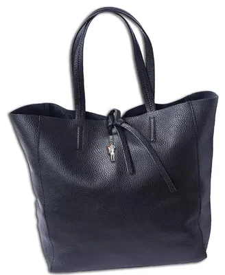 Produktbild von Florence ital. Echtleder Damen schwarz Shopper 30x35x15 OTF112S