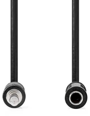 Produktbild von Nedis Stereo-Audiokabel - 3.5 mm Stecker - 6.35 mm Buchse - Vernickelt - 0.20 m - Rund - Schwarz - Umschlag