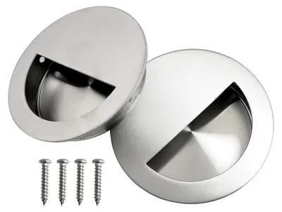 Produktbild von 2 versenkte Türgriffe aus Edelstahl 70 mm für Schubladen und Schiebetüren