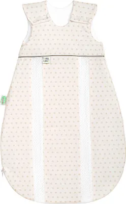 Produktbild von Odenwälder Jersey-Schlafsack prima klima springing dots iced coffee, Größe:70
