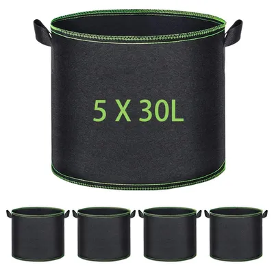Immagine prodotto di Sacco per piante in geotessuto - 30 litri - Set da 5 - Riutilizzabile