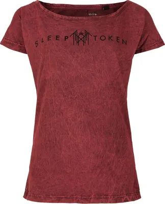 Produktbild von Sleep Token T-Shirt Damen Circle Logo rot Band-Merch, Bands 100% Baumwolle M