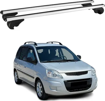 Image de Barres de toit Transversales pour Hyundai Matrix 2001-2010 Argent Aluminium