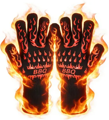 Imagen del producto de Guantes resistentes al calor para parrilla, hasta 800 °C, tallas L/XL/XXL, para uso en la cocina