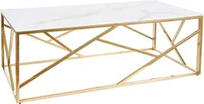 Produktbild von Couchtisch Escada A II ESCADAAMAZL Marmor weiß / Gold
