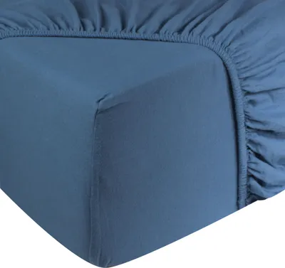 Produktbild von DoubleDry Flanell Spannbettlaken 90x200 cm - 100% Baumwolle - Spannbetttuch - 28 cm Steg - Petrol