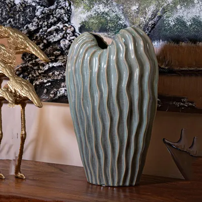 Produktbild von Daronere - Vase, Grün, Materielle Effektoberfläche