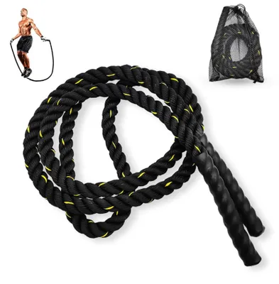Image de Omgoods - Corde à sauter lestée de 0,7 kg pour le fitness et l'entraînement