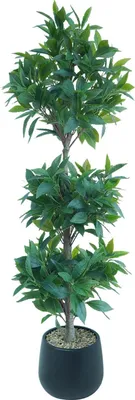 Obrázok produktu pre Umelý strom, realistický vzhľad, odolný dizajn, čierny kvetináč, 120 cm