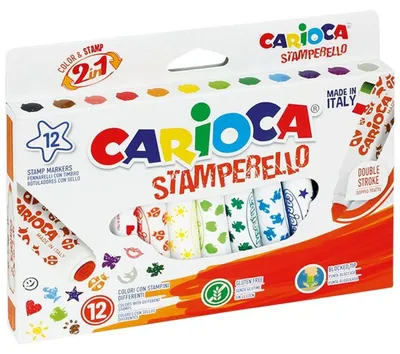 Produktbild von Carioca Stamperello, Multi, Mehrfarbig, Kugelspitze & Stempelspitze, 1 mm, 7 mm, Rund