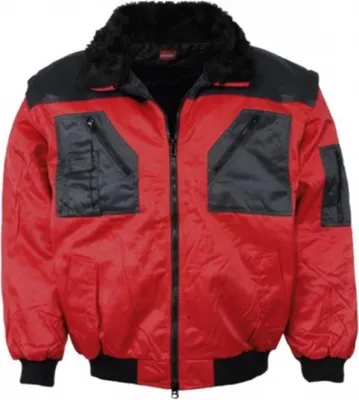 Produktbild von Herren Jacke Pilotenjacke Jacken Gasteintal Rot Schwarz Größe L