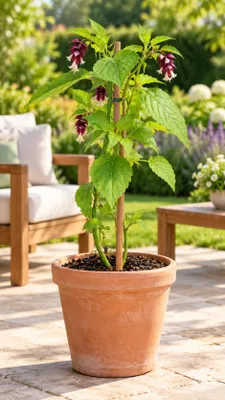 Produktbild von Karamellbeere – Schöne Leycesterie – Leycesteria formosa – Blütenstrauch für Garten, Terrasse & Kübel – 40–60 cm inkl. Topf