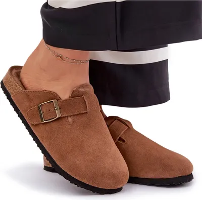 Produktbild von Wildleder Clogs Damen Mit Schnalle Big Star RR274A387 Braun 37