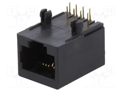 Produktbild von 1x Buchse RJ45 PIN: 8 vergoldet Kat: 5 eschirmt  System: 8p8c 95679-001LF RJ-Steckv