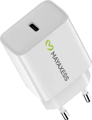 Produktbild von Mayaxess, USB-C Schnellladegerät 20W für Samsung Galaxy S25 FE, Weiß