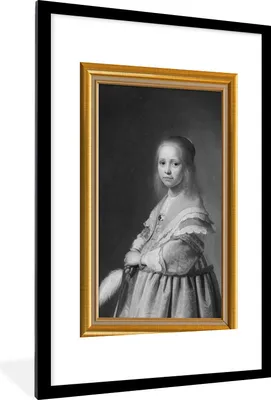 Produktbild von MuchoWow® Gerahmtes Poster Alte Meister - Kunst - Rahmen - Gold 60x90 cm - Poster mit Schwarzem Bilderrahmen Wandposter Rahmen Foto Bilder - Dekoration - Wandposter Wohnzimmer - Hochwertig