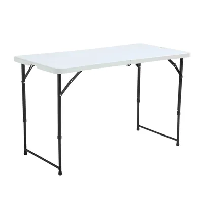 Immagine prodotto di Tavolo pieghevole bianco 122 x 61 x 74 cm - Oviala REKKEM