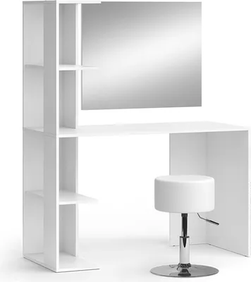Zdjęcie produktu dla Toaletka Vicco Tower Biały 122.2 cm z lustrem i stołkiem, Model 49441