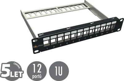 Zdjęcie produktu dla 10" Patch pan. Solarix 12port neosazený 1U