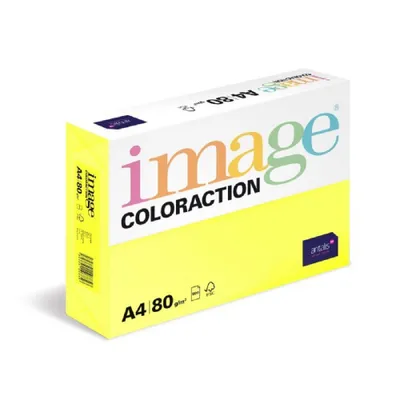 Zdjęcie produktu dla Papír xerografický A4 Coloraction 80 g, Canary středně žlutý, 500 listů