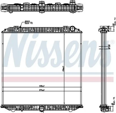 Produktbild von NISSENS 671750 Kühler Wasserkühler Motorkühler passend für MERCEDES-BENZ ACTROS MP4 / MP5 ANTOS AROCS