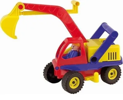 Obrázok produktu pre Lena 4151 x Aktívny bager s figúrkou na hranie, vozidlo, 35 cm, modrá, strieborná