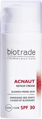 Produktbild von Biotrade Acnаut Aufbauende Creme Für Haut mit Rötungen und Unreinheiten nach Akne SPF 30