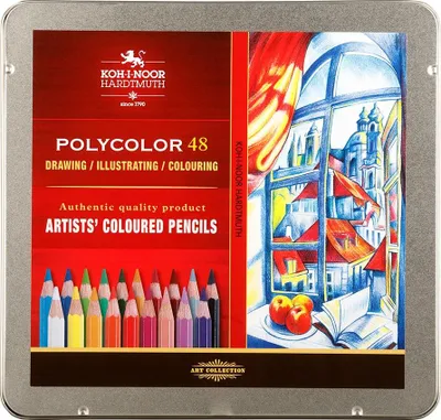 Produktbild von Polycolor- Künstlerfarbstifte 48er Set im Metalletui