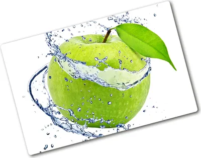 Produktbild von Tulup Glas Herdabdeckplatte - 80x52 cm - Glaskeramikkochfeld-Abdeckung Spritzschutz Glasabdeckplatte - Einteilig - Essen & Getränke - Grüner Apfel - Grün
