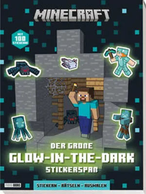 Immagine prodotto di Minecraft: Der große Glow-in-the-Dark Stickerspaß: Stickern - Rätseln - Ausmalen