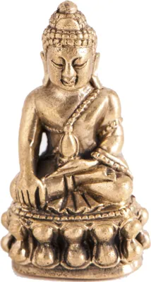 Produktbild von Medizinbuddha Miniaturfigur aus Messing, 3 cm