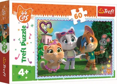 Obrázek produktu pro Puzzle Trefl 60 44 Kočky Hra S Kočkami