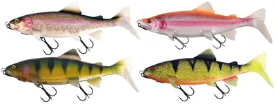 Produktbild von Fox Rage Replicant Trout 23cm 130g Shallow - Gummifisch, Farbe:UV Perch