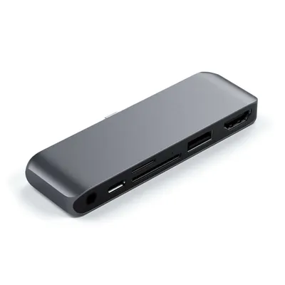 Produktbild von Satechi USB-C Mobile Pro Hub SD space szary