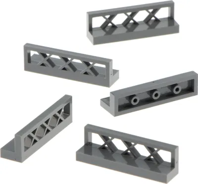 Produktbild von 5x Lego Zaun 1x4x1 neu-dunkel grau Gitter Zäune Zug Geländer 4219725 3633