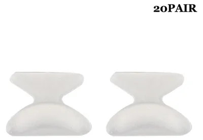 Imagen del producto de 20 pares de almohadillas nasales de silicona suave antideslizantes para gafas, gafas de sol y accesorios, color blanco