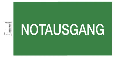 Produktbild von Exacompta Hinweisschild selbstklebend, Notausgang, 35 cm - 67004B