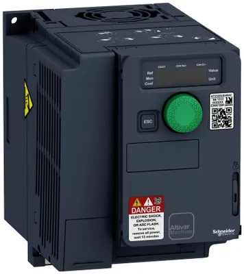 Produktbild von Schneider Electric ATV320U04N4C, Schwarz, IP20, -25 - 70 °C, 1,5 A, 105 mm, 158 mm
