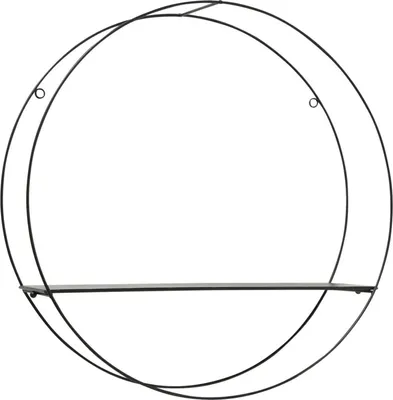 Produktbild von Wandregal - Schwarz - Eisen - Ø 55 cm - mit Ablage