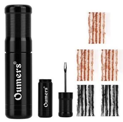 Productafbeelding van Reparatieset voor tubeless fietsbanden, inclusief 25 reparatiestrips en een applicatietool