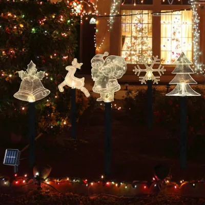 Solar-Weihnachtslichter, 5 Stück, Outdoor-Dekoration