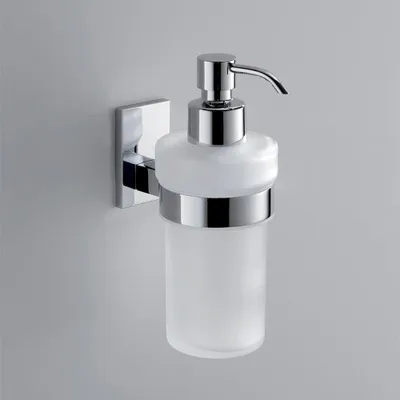 Image de Porte-savon avec distributeur chromé Maine